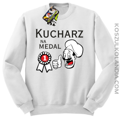 Kucharz na medal-bluza bez kaptura biała