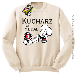 Kucharz na medal-bluza bez kaptura beżowa