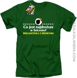 Co jest najdroższe w Seicento Reklamówka z Biedronki  - Koszulka męska zielona 