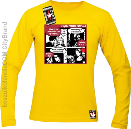 Czeski Film Część 1 Akcje Miłosna -  Longsleeve męski żółty 