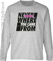 Never forget where you came from - Longsleeve dziecięcy melanż 