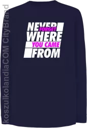 Never forget where you came from - Longsleeve dziecięcy granat