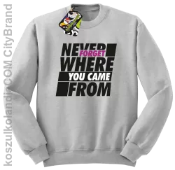 Never forget where you came from - Bluza męska standard bez kaptura melanż 