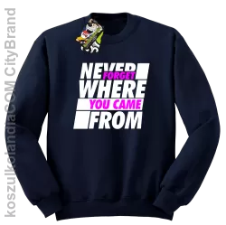 Never forget where you came from - Bluza męska standard bez kaptura granat