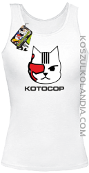 KOTOCOP - Top damski biały