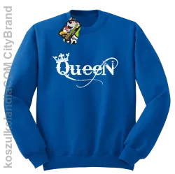 Queen Simple - Bluza standard bez kaptura niebieska 