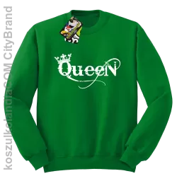 Queen Simple - Bluza standard bez kaptura zielona 