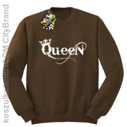 Queen Simple - Bluza standard bez kaptura brąz 