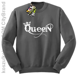 Queen Simple - Bluza standard bez kaptura szara