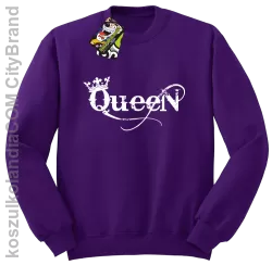 Queen Simple - Bluza standard bez kaptura fiolet 