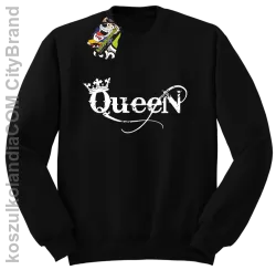 Queen Simple - Bluza standard bez kaptura czarna 