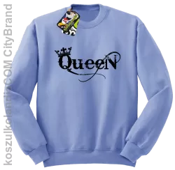 Queen Simple - Bluza standard bez kaptura błękit 