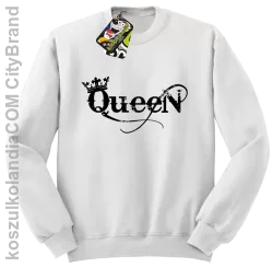 Queen Simple - Bluza standard bez kaptura biała 