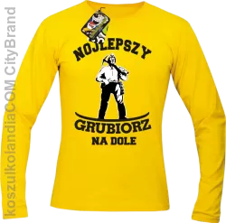 Nojlepszy Grubiorz na dole -  Longsleeve męski żółty 