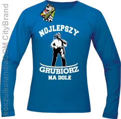 Nojlepszy Grubiorz na dole -  Longsleeve męski niebieski