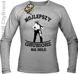 Nojlepszy Grubiorz na dole -  Longsleeve męski melanż 