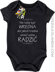 Nie lubię być wredna ale jakoś trzeba umieć sobie radzić - Body dziecięce czarne 
