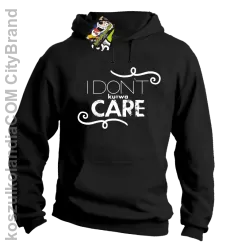  I Don`t ku#wa Care - Bluza męska z kapturem czarny