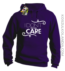 I Don`t ku#wa Care - Bluza męska z kapturem fiolet