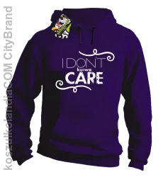 I Don`t ku#wa Care - Bluza męska z kapturem fiolet