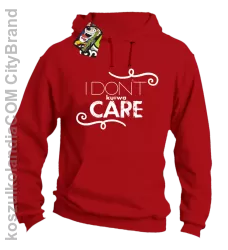 I Don`t ku#wa Care - Bluza męska z kapturem red