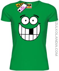 Smile Face - koszulka damska Nr KODIA00078d green