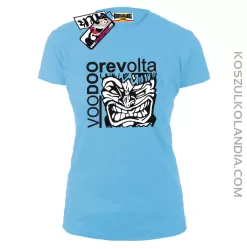 Voodoo Revolta Face - koszulka damska - błękitny