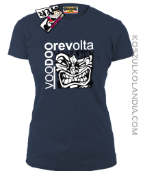 Voodoo Revolta Face - koszulka damska - granatowy