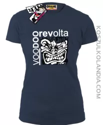 Voodoo Revolta Face - koszulka damska - granatowy