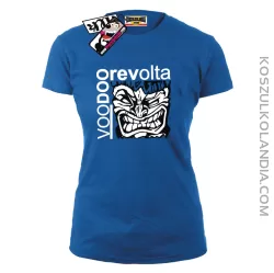 Voodoo Revolta Face - koszulka damska - niebieski