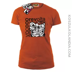Voodoo Revolta Face - koszulka damska - pomarańczowy