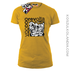 Voodoo Revolta Face - koszulka damska - żółty