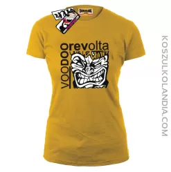 Voodoo Revolta Face - koszulka damska - żółty