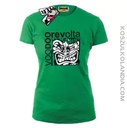 Voodoo Revolta Face - koszulka damska - zielony