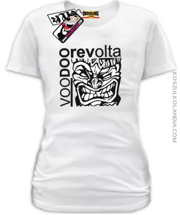 Voodoo Revolta Face - koszulka damska - biały