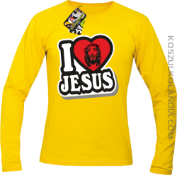 I love Jesus StickStyle - Longsleeve Męski - Żółty
