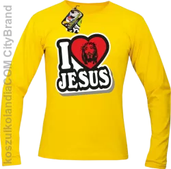 I love Jesus StickStyle - Longsleeve Męski - Żółty