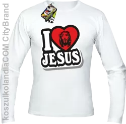 I love Jesus StickStyle - Longsleeve Męski - Biały