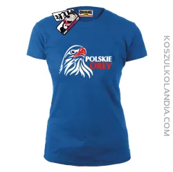 Polskie Orły - koszulka damska - niebieski
