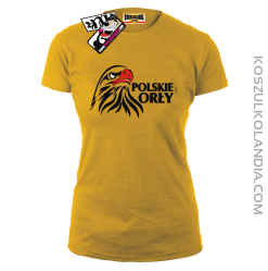 Polskie Orły - koszulka damska - żółty