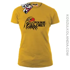 Polskie Orły - koszulka damska - żółty