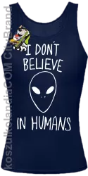 Cosmic Face I dont believe in humans - Top damski granat 