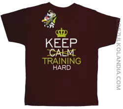 Keep Calm and TRAINING HARD - Koszulka dziecięca brąz 