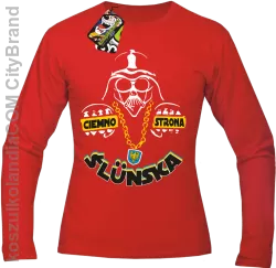 Ciemno strona Ślunska - Longsleeve męski czerwony 