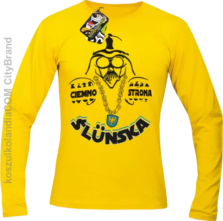 Ciemno strona Ślunska - Longsleeve męski żółty 