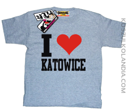 I love Katowice - koszulka dziecięca - melanżowy