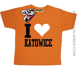 I love Katowice - koszulka dziecięca - pomarańczowy