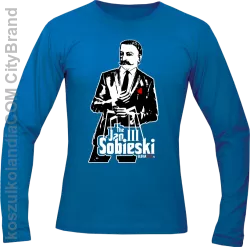 Jan III 3 Sobieski ala GodFather - Longsleeve męski niebieski