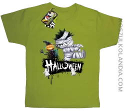 Halloween Kids Party Super Ghosts - koszulka dziecięca kiwi