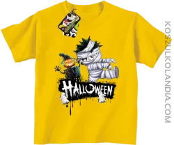Halloween Kids Party Super Ghosts - koszulka dziecięca żółta
